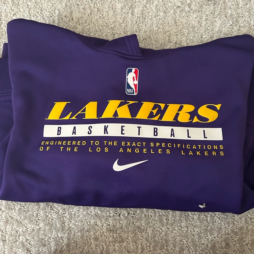 Nike Purple Lakers Basketball Crewneck